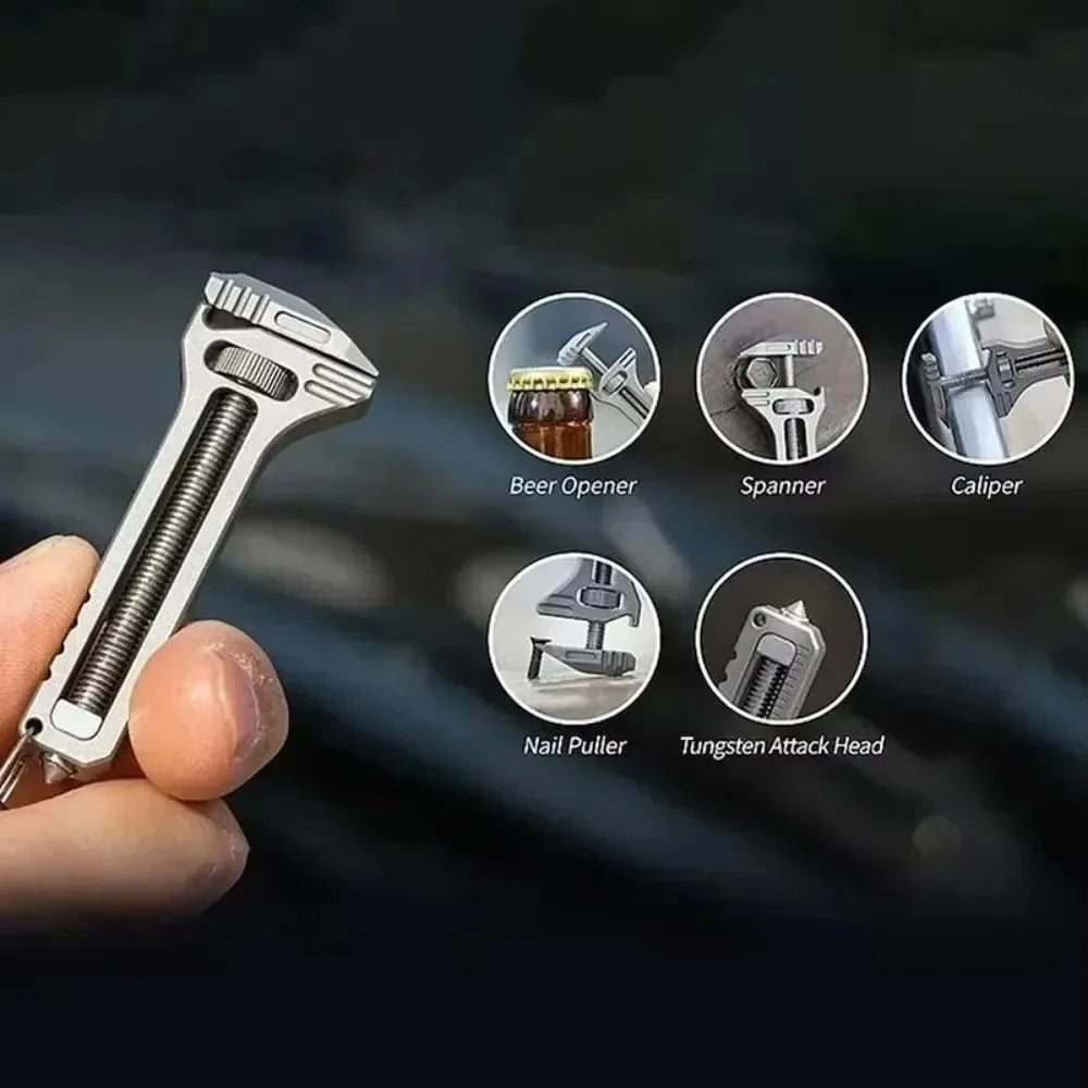 EDC Multi Tool Keychain - Compact Pocket Knife & Screwdriver Set for Camping Survival Outdoor Use