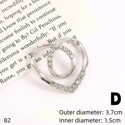 Metal Ring Waist & Scarf Button – Fashion Corner Hem Brooch, Waist Knotted Buckle, T-Shirt Fixing Accessory for Women & Girls