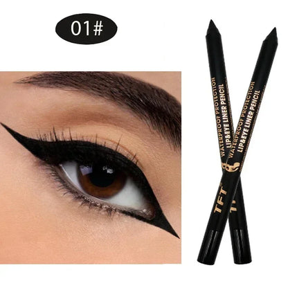 Waterproof Long-Lasting Eyeliner Pencil – Colorful Gel Eye Liner Pen in Blue, Black & White for Makeup and Beauty