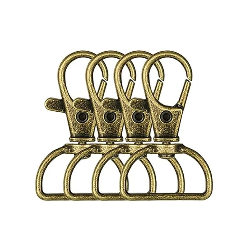 10pcs Metal Swivel Lobster Claw Clasp Hooks – Keychain Lanyard Snap Hooks for Crafting, Key Rings, Bags & Purse Accessories