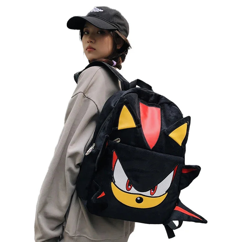 Cartoon Hedgehog Plush Backpack — Large Capacity Schoolbag Handbag for Girls, Cute Student Bag Gift