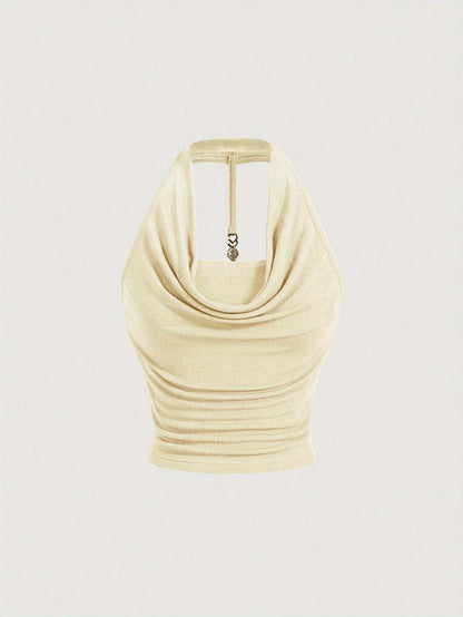 Elegant Women’s Halterneck Vest – Comfortable, Stylish Summer Top for Casual & Dressy Wear