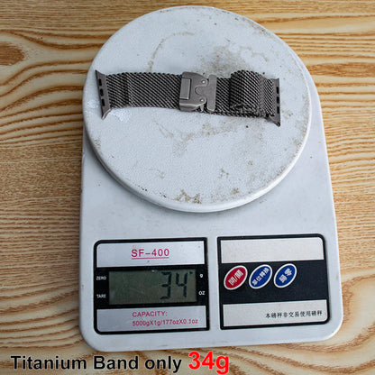 Titanium Band for Apple Watch Ultra 2 (49mm) – Milanese Loop Strap for Series 10/9/8/7/6/5 with Secure Parachute Buckle