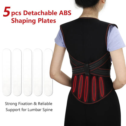 Tourmaline Magnetic Heated Vest — Self-Heating Thermal Waist Brace & Lumbar Support Corset for Posture Correction and Pain Relief