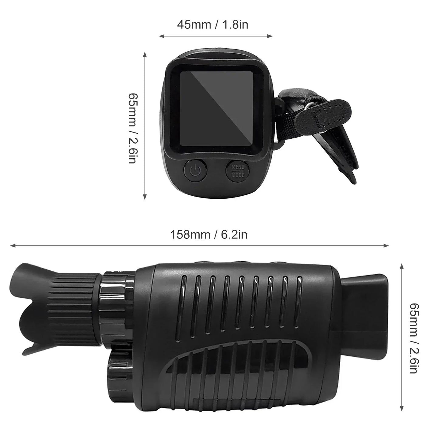 1080P HD Monocular Night Vision – 5X Infrared Zoom Hunting Telescope, 300m Full Darkness Range