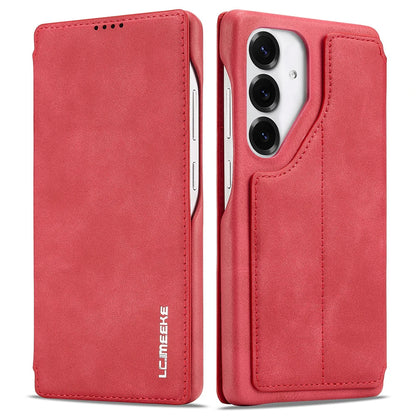 Ultra-Thin Leather Flip Case for Samsung Galaxy - Card Holder & Stand Cover for S26 Ultra, S26 Plus, S25 Ultra & S24 Ultra