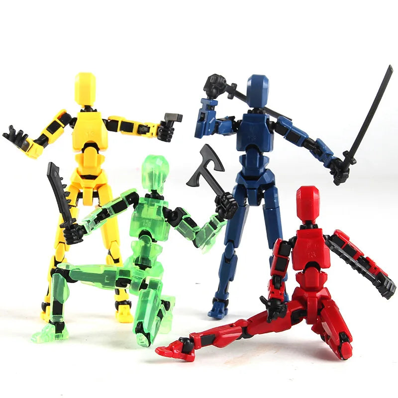 3D Movable Shapeshift Robot Action Model - Creative Printed Mannequin Doll Toy for Kids, Gifts for Boys and Girls