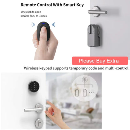 A1 Pro Max Bluetooth Smart Door Lock – Tuya APP Remote Control, Keyless Unlock, DIY Easy Installation for Smart Life