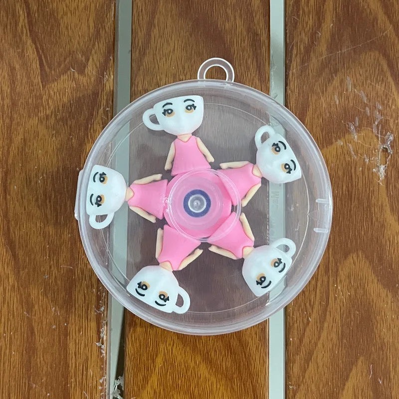 Italian Brainrot Tung Fidget Spinner — Deformed Chain Anti-Stress Hand Spinner Sensory Gyro Toy for Adults