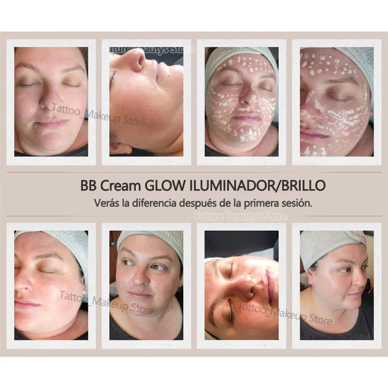 8ml BB Cream Glow Serum Ampoule – Niacinamide & Peptide Moisturizing Foundation with Hyaluronic Acid for Facial Skin Care