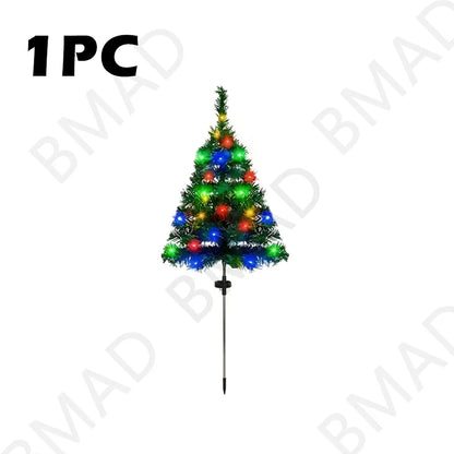 Outdoor Solar Christmas Tree Lights - Waterproof LED Garden Lamps for Lawn, Patio & Landscape Decor