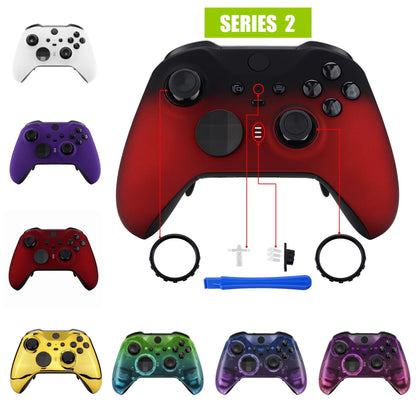eXtremeRate Xbox One Elite Series 2 Controller Faceplate Shell Replacement Kit Model 1797 – Scarlet Red Housing Cover