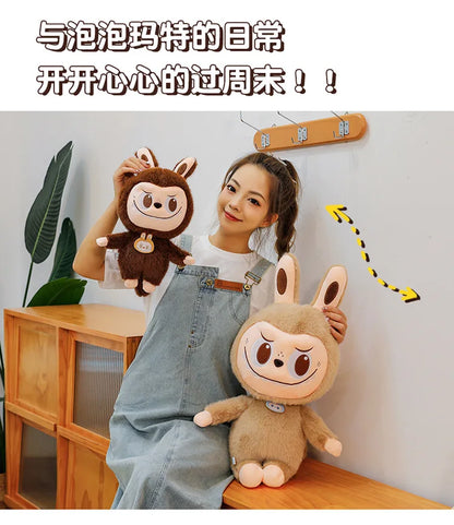 60cm Labubu Cute Rabbit Ragdoll Plush Toy – Soft Mink Fur Cartoon Pillow for Kids Christmas Gift