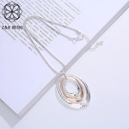 Vintage Long Chain Necklace – Irregular Gothic Pendant Jewelry for Women, 2023 Trendy Fashion Accessories