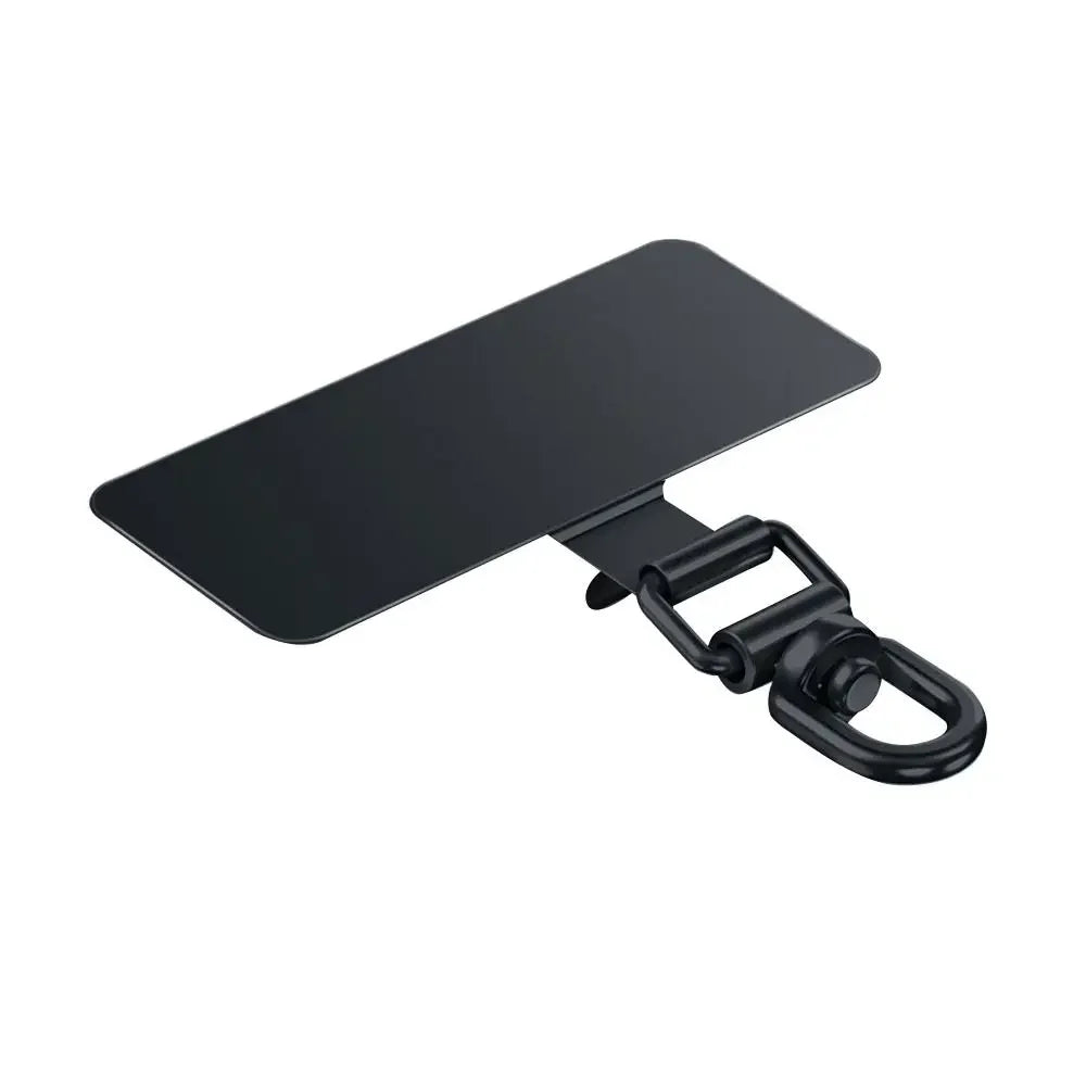 360° Rotatable Stainless Steel Phone Lanyard Clip Patch – Ultra-Thin Self-Adhesive Mobile Phone Tether Tab Holder for Case Strap Attachment