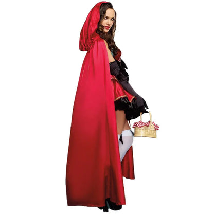 Little Red Riding Hood Costume - Women's Halloween Cosplay Dress & Cloak Set