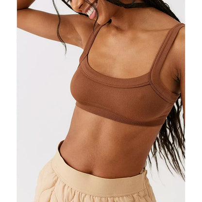 Women’s Knitted Cotton Tube Top – Ribbed Stretchy Sleeveless Crop Cami Slim Fit Summer Streetwear Sexy White Top