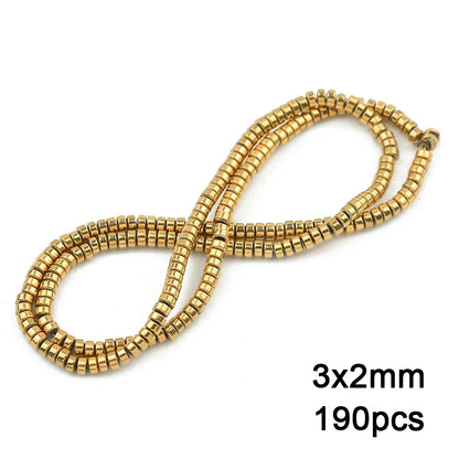 3A+ Retention Color Hematite Beads – Star & Heart Shapes, Gold-Plated Natural Stones for DIY Jewelry & Bracelets
