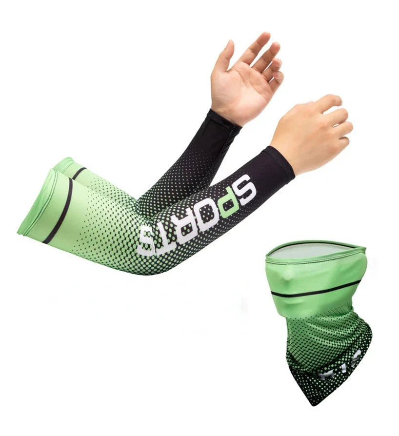 UV Protection Cooling Arm Sleeves - Ice Silk Sunscreen Gloves for Cycling & Outdoor Sports