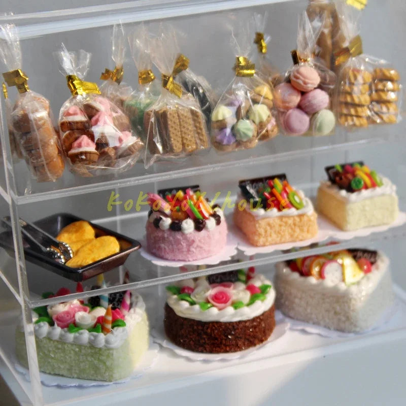 1/12 Miniature Dollhouse Cake – Pretend Play Dessert Toy for Blythe & BJD Dolls