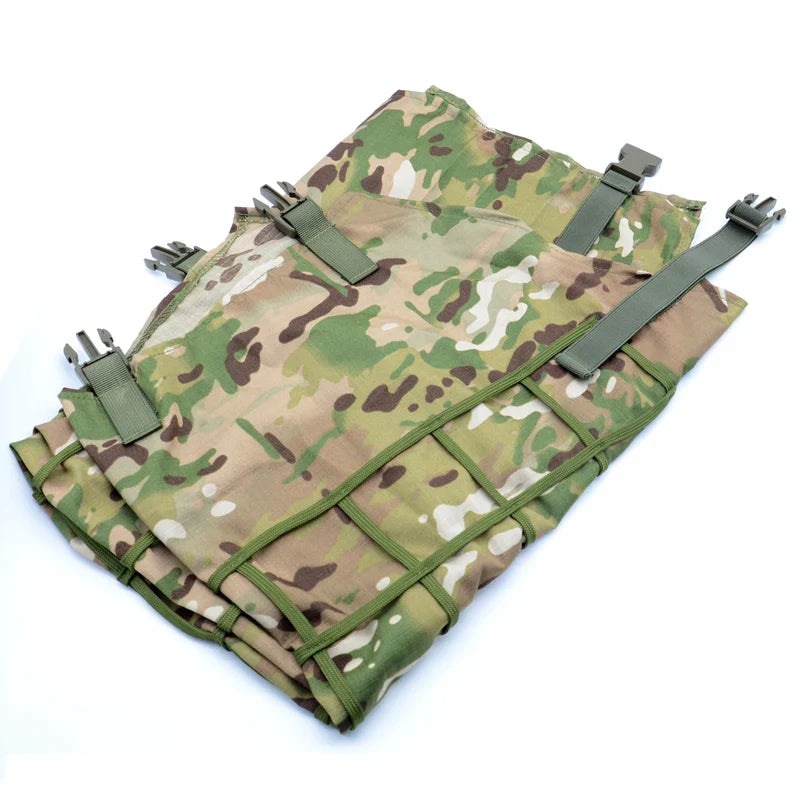 Ghillie Suit Set | Camouflage Hunting Poncho, Base, Cape & Sniper Viper Hood for Airsoft & Paintball