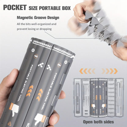 138-in-1 Mini Electric Screwdriver Set – Precision Magnetic Bits & Durable Alloy Tool Kit for PC, iPhone & DIY Repairs