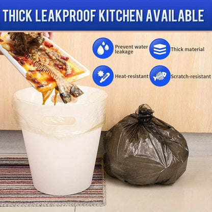 Thick & Durable Polyester Garbage Bags – 100 Count Roll, 45x50cm, Portable & Affordable for Home & Dorm Use