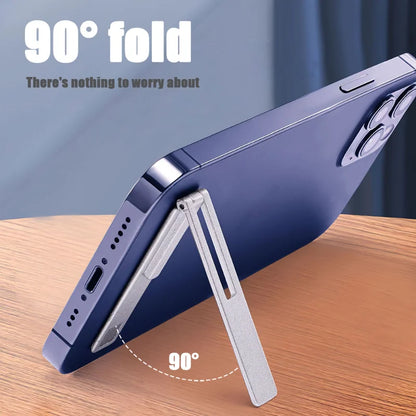 Ultra-Thin Metal Folding Phone Holder | Invisible Back Stick Desktop Holder | Portable Mobile Support Stand