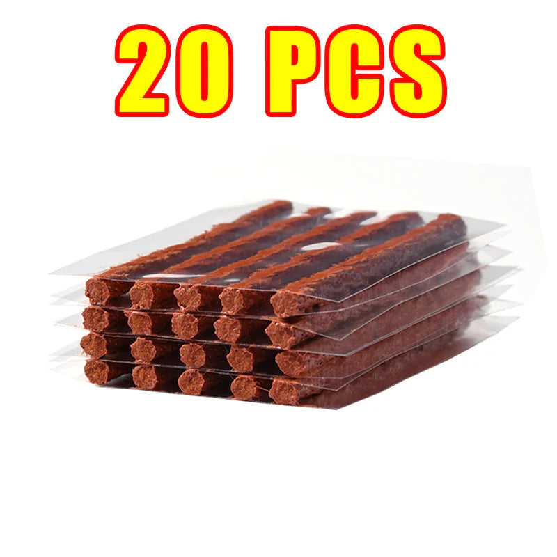 Car & Motorcycle Tire Repair Kit – Tubeless Tyre Puncture Plug Set with Rubber Strips for Truck & Vacuum Tire Repairs