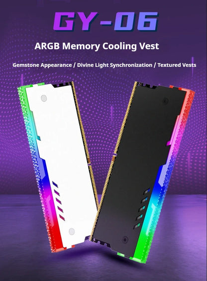 TEUCER ARGB RAM Cooling Kit – Memory Heat Sink Vest for PC Desktop Computers