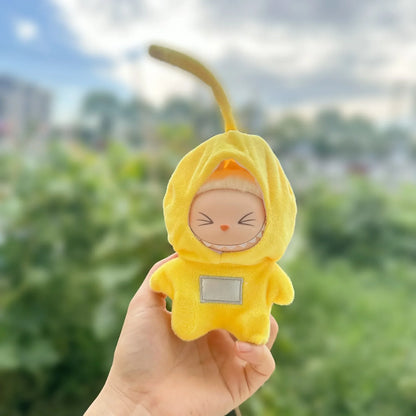 Labubu I & II Doll Clothes – 15cm/17cm Cute Eye Mask Pajama 3-Piece Set for Plush Dolls