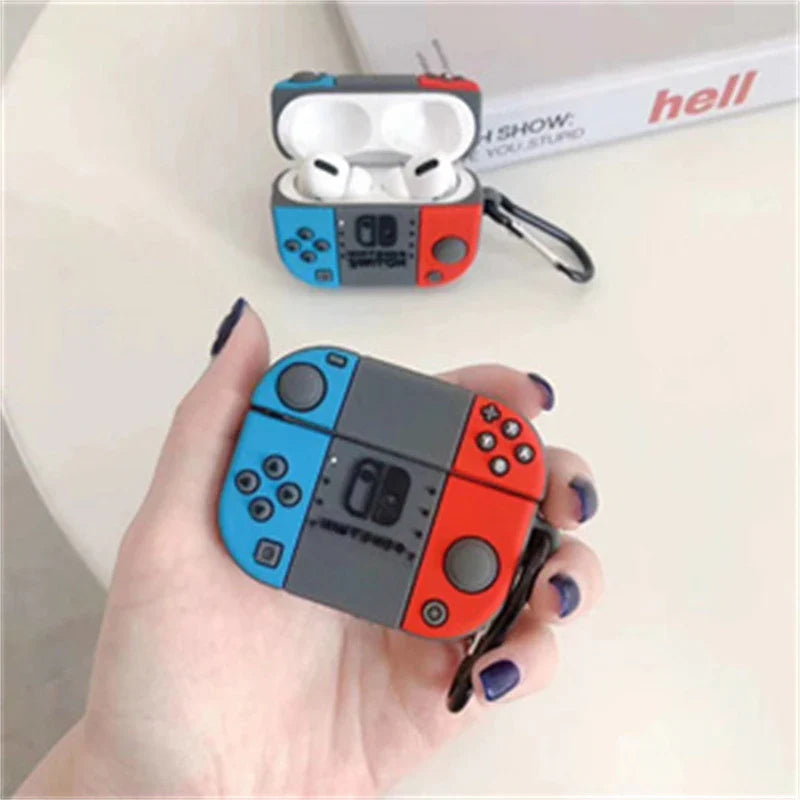3D Cartoon Silicone Case for AirPods 4 (2024) & AirPods Pro 2/3 — Protective Earphone Charging Cover with Hook