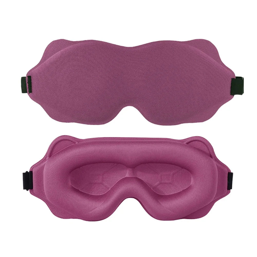 3D Padded Sleep Mask for Eyes — Soft Light-Blocking Eyepatch, Sleeping Aid & Eye Shade Blindfold