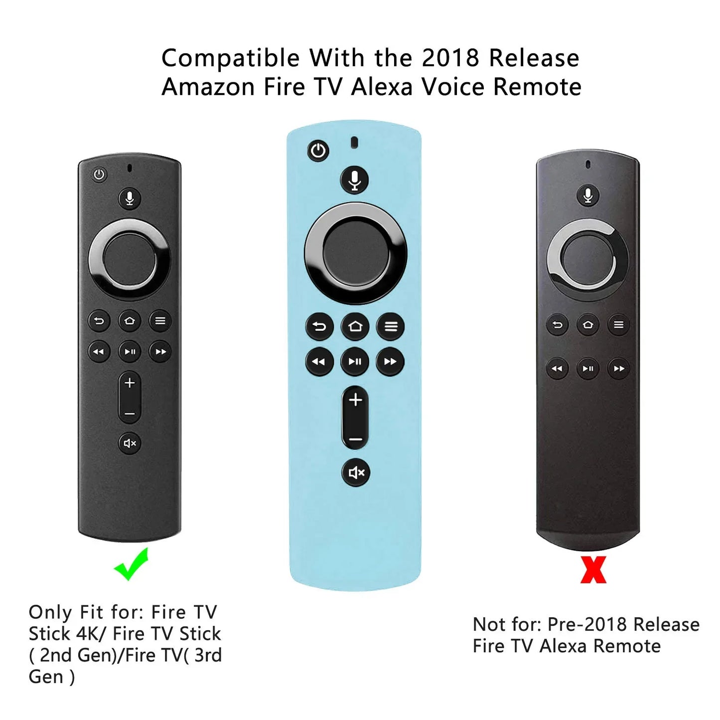 Shockproof Anti-Slip Silicone Case for Amazon Alexa Fire TV Stick Remote Control: Protective Cover for Durable Controller Sheath