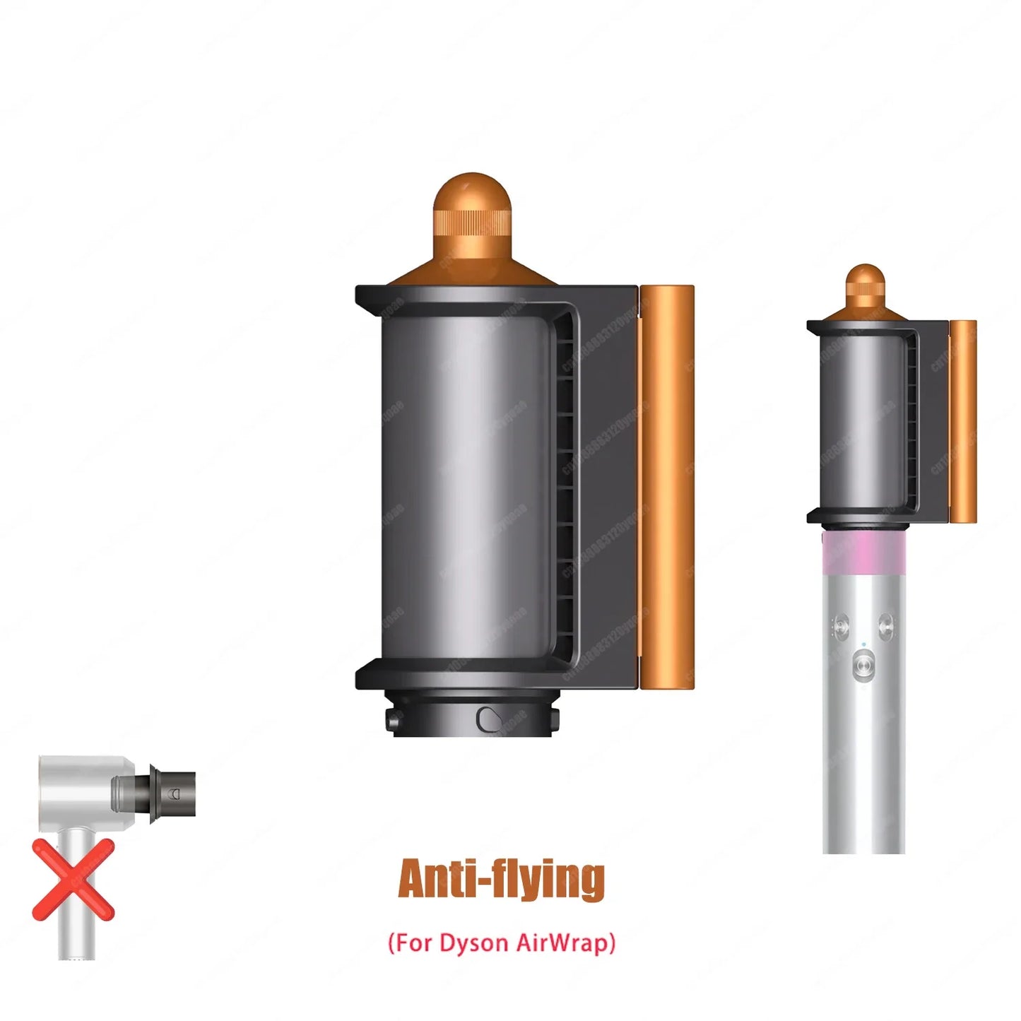 Anti-Flyaway Hair Styling Nozzle for Dyson Airwrap HS01/HS05 – Brush Attachment for Auto Curling & Dryer Accessories