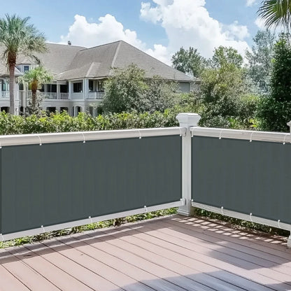 Balcony Privacy Screen Fence Cover with Grommets – Waterproof UV Protection Sunshade Cloth for Patio, Garden & Outdoor Shelter