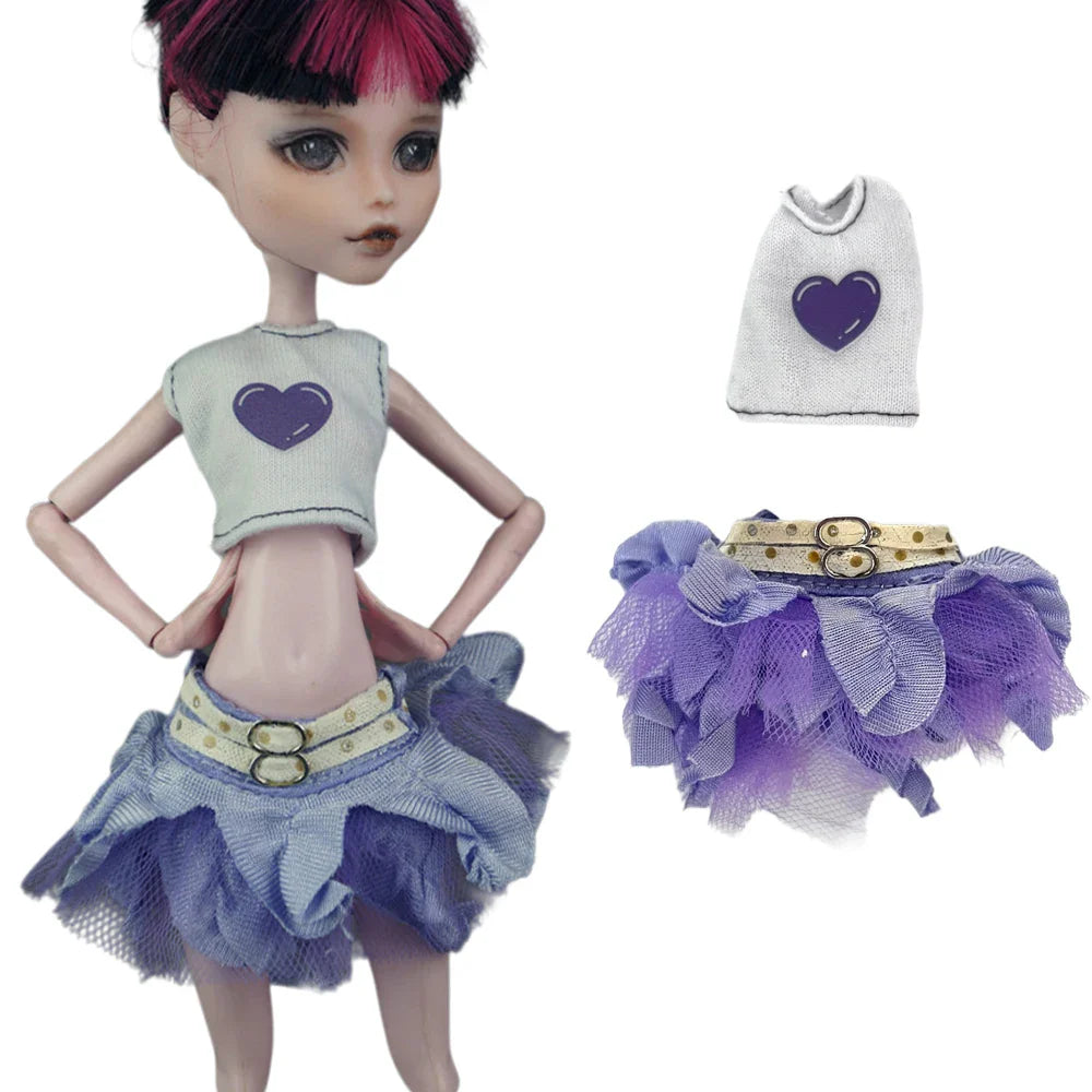 11-Inch Doll Clothes for 1/6 Dolls – Casual Dress & Fashion Outfits for 27 CM Girls' Dolls, DIY Toy Clothing