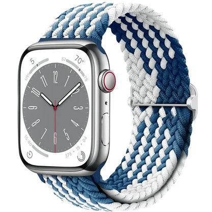 Braided Solo Loop Apple Watch Ultra Band – Elastic Nylon Sport Bracelet for iWatch SE, Series 3–9 (38mm–49mm) Strap
