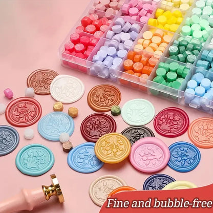 17pcs Wax Seal Stamp Set - Lacquered Sealing Wax Kit for DIY Crafts, Scrapbooking, Christmas & Wedding Invitation Decoration