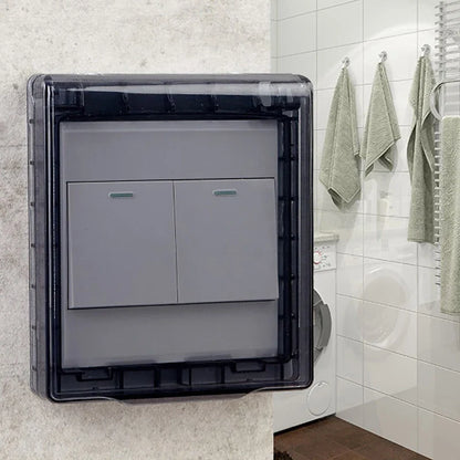 86 Type Self-Adhesive Wall Socket Waterproof Box - Electric Plug & Switch Protection Cover for Bathroom - Splash-Resistant