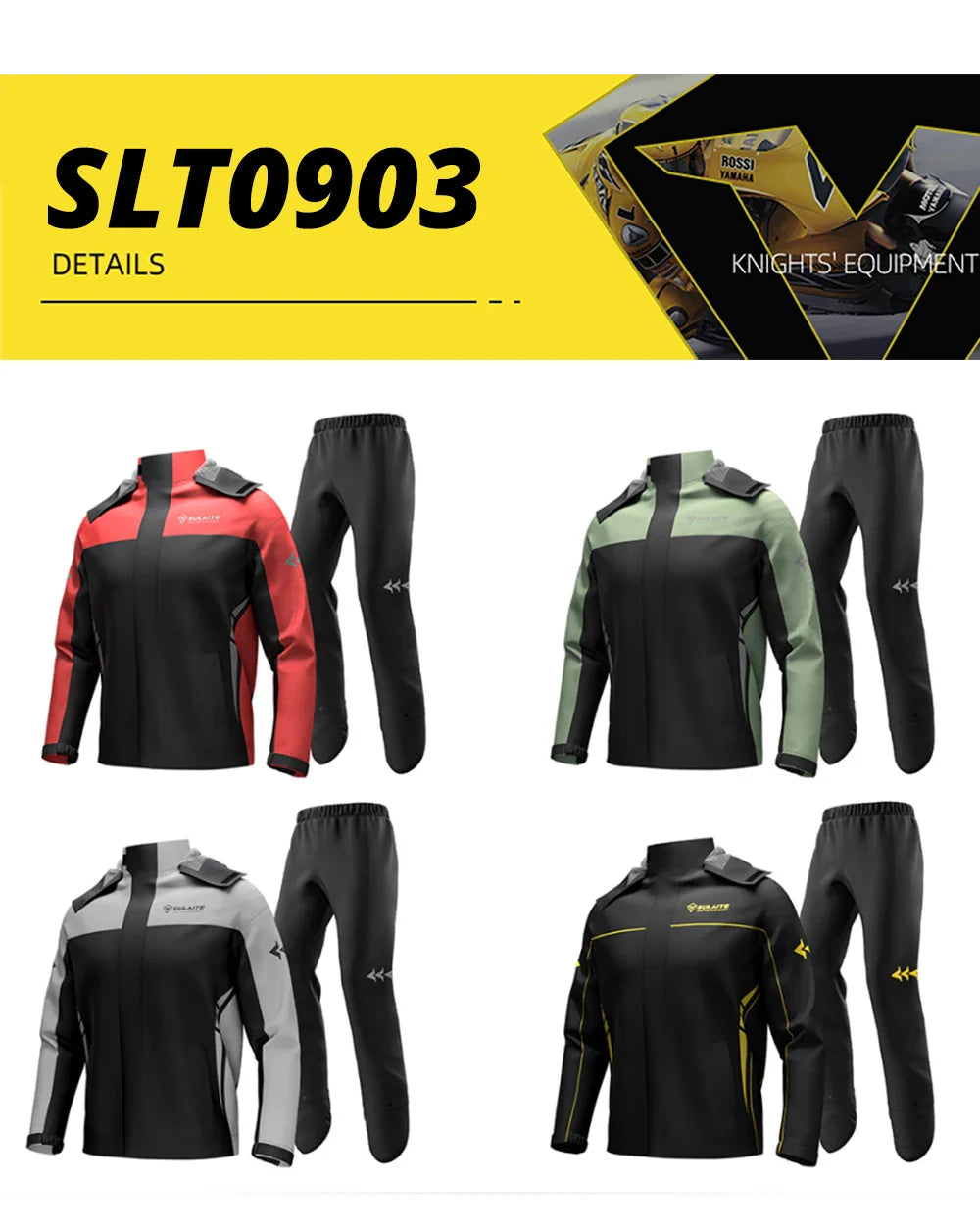 Motorcycle Raincoat Suit - Rainstorm Prevention Jacket & Pants, Camping, Hiking, Fishing, Moto Rain Gear for Riders