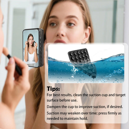 Silicone Suction Cup Phone Holder – Double-Sided, Anti-Slip Mobile Mount, Detachable Rubber Pad for Smartphones