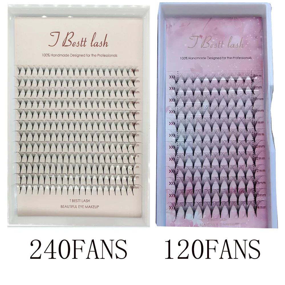 TBestt 5D/6D/8D/10D Premade Volume Lash Fans – Soft Silk Eyelash Extensions