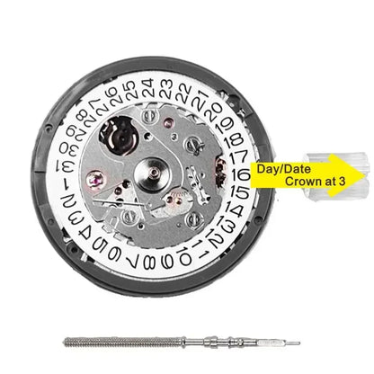 NH35A Premium Automatic Movement – 24 Jewels, White Date Wheel, Self-Winding & High Accuracy Replacement