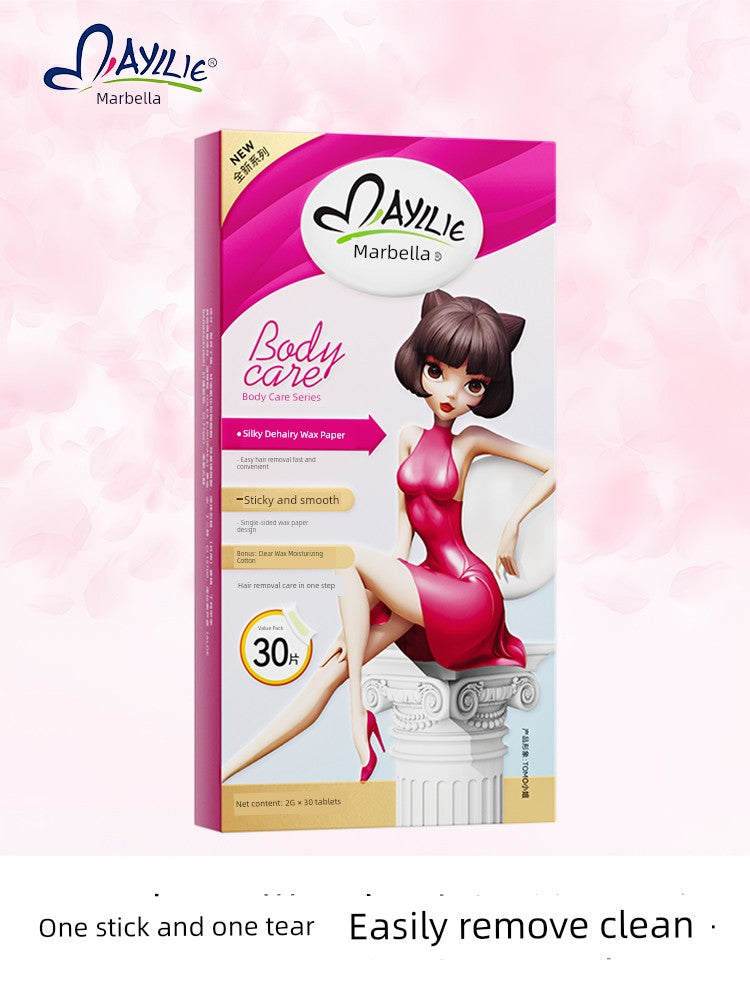 Mayllie Hair Removal Wax Paper & Depilatory Cream for Legs, Face & Body – Gentle, Temporary Hair Removal for Women
