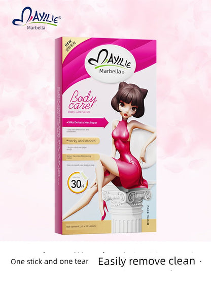 Mayllie Hair Removal Wax Paper & Depilatory Cream for Legs, Face & Body – Gentle, Temporary Hair Removal for Women