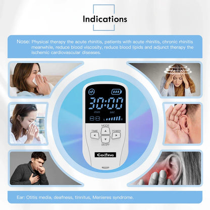 Tinnitus Ear Laser Therapy – 650nm Irradiation Physiotherapy Earplug for Otitis Media & Deafness Treatment, USB Interface