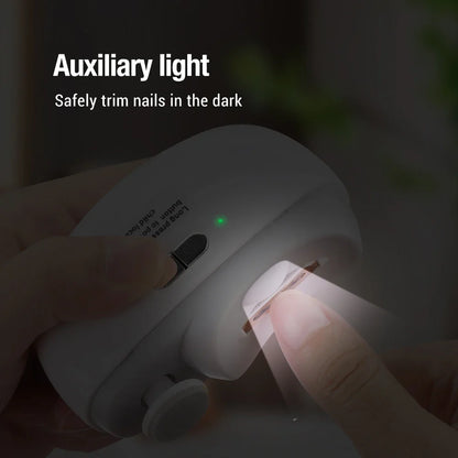 Rechargeable Electric Nail Clipper & Trimmer for Baby and Adult - Grinding, Polishing, and Automatic Manicure with LED Light