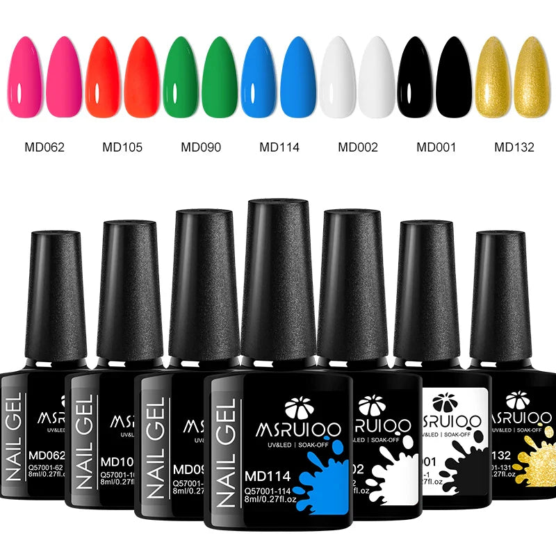 7pc Nail Gel Polish Set – DIY Nail Art Design, Soak Off UV Gel, Long-Lasting Manicure & Painting Gel Vernis Kits for Decoration