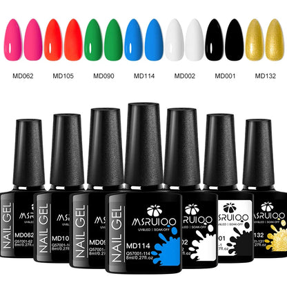 7pc Nail Gel Polish Set – DIY Nail Art Design, Soak Off UV Gel, Long-Lasting Manicure & Painting Gel Vernis Kits for Decoration